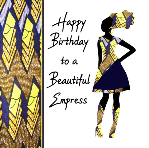 595 Beautiful empress Nsaa Nefateri Black Birthday cards for women