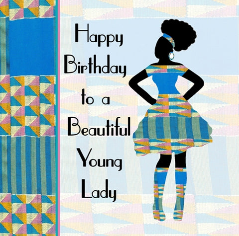 608 Beautiful Young Lady Nsaa Nefateri Black Birthday cards for women