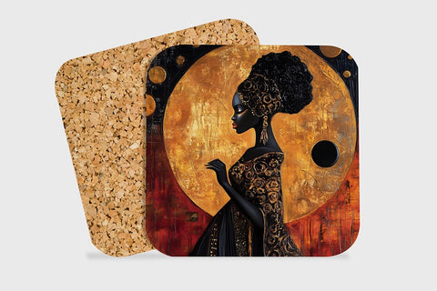 029 Black Goddess Coasters presented by House of Nefateri