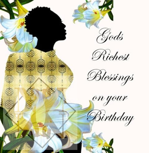 598 Gods Richest Blessings (Female) Celebration Card