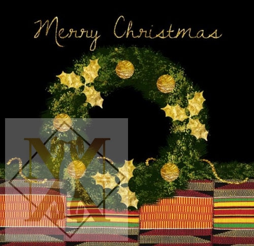 743 Christmas Wreath Celebration Card