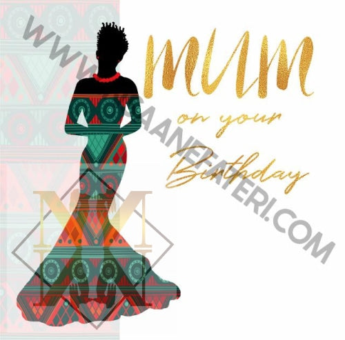 755 Mum Gold Nsaa Nefateri Black Birthday Cards For Women Celebration Card