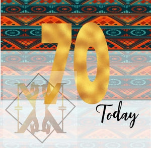 768 70 Today Celebration Card