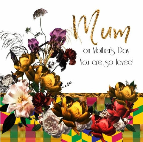 815 Kente & Flowers Mothers Day Celebration Card