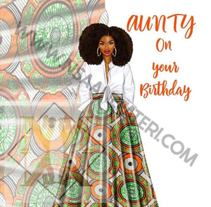 855 Orange Ankhara Nsaa Nefateri Black Birthday Cards For Women Celebration Card