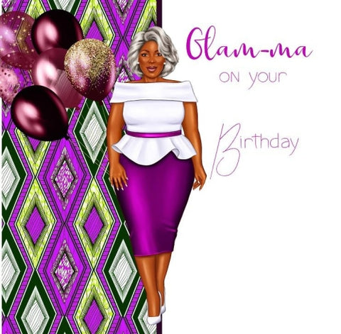 960 Glam-Ma Birthday Card