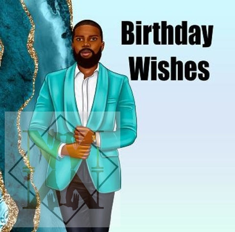 981 Cool And Collected Black Man Birthday Card Card